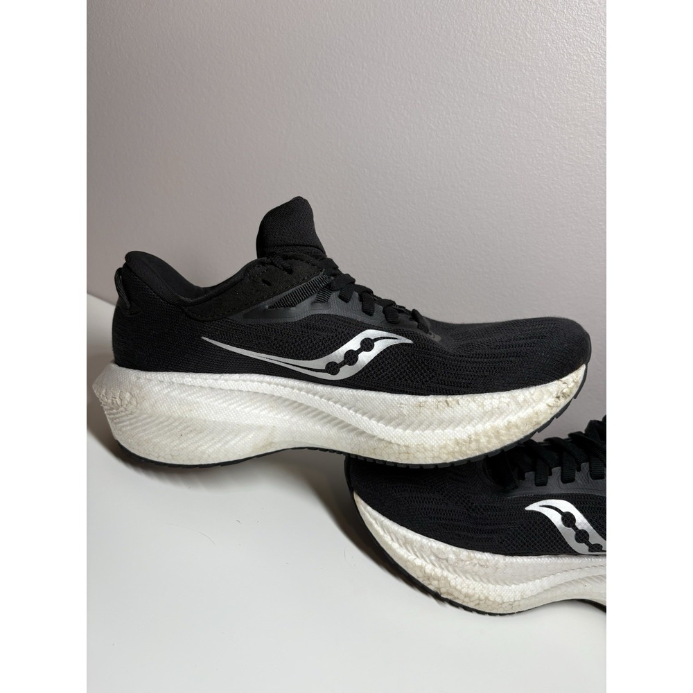 Saucony Triumph 21 Women's 'Black/White' Running Shoes S10881-10 LkNW - Size 7 - Picture 5 of 11